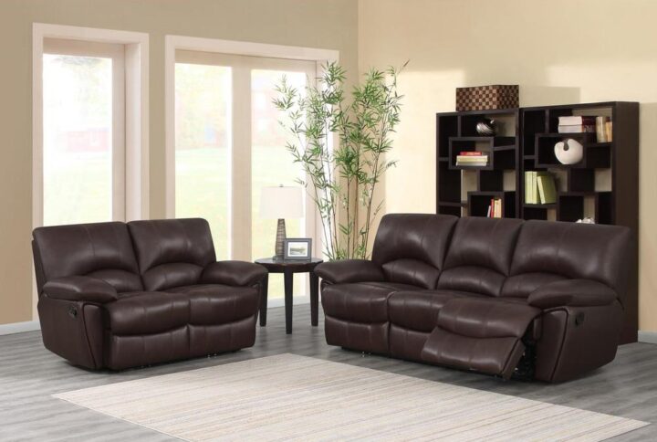 Celebrate sophisticated casual style with the stitched details from this two-piece living room set. Full of comfort