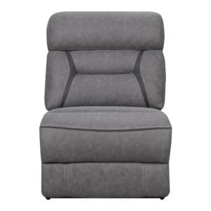 Modern/Contemporary Armless Chair made of Upholstered in Grey color