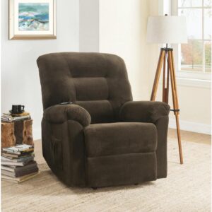 it reflects on an elegant motif that's both beautiful and versatile. Enjoy supreme seating comfort that reclines with little effort. Place this recliner in an entertainment room or a den.