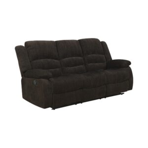 and a motion reclining function. Built with a solid wood frame.