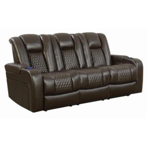 look no further than this exquisite power sofa. Featuring easy-to-use reclining seats