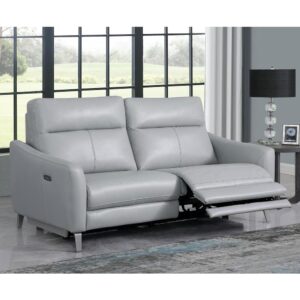 this power sofa offers a sleek