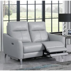 as extended footrests accommodate longer bodies. Make temperature control a source of comfort with cool gel memory foam padding. High legs adorn this sofa with sleek channeling over plush back and seat cushions. A convenient control panel with a built-in USB port conforms to modern living.