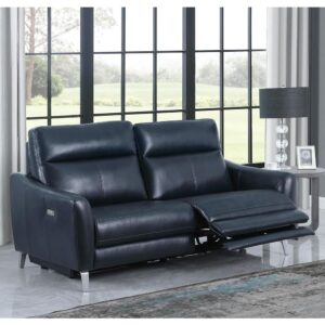fashion-forward look of this power reclining sofa. Embellished with extended footrests