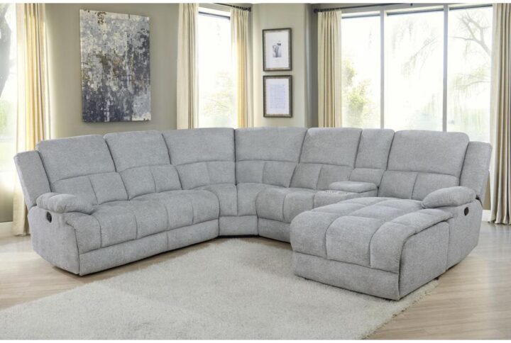 This expansive six-piece modular sectional is perfect for a casual
