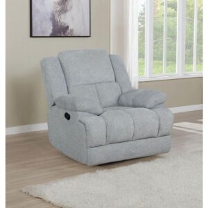 Take a seat for the big game in your new glider recliner. With this manual recliner