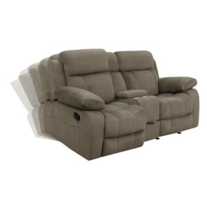 luxurious comfort. This glider loveseat features thick