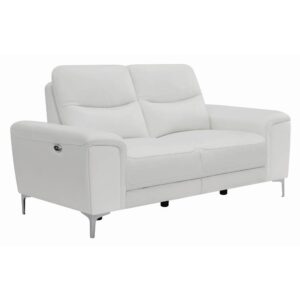 dual reclining loveseat. Equipped with power motion functionality