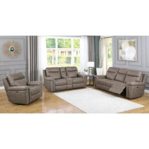 Streamline the style of your living room with this power reclining sofa