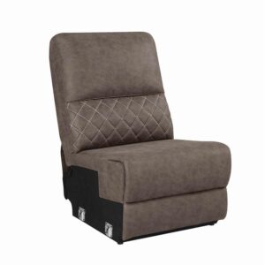 Modern/Contemporary Armless Chair made of Upholstered in Brown color