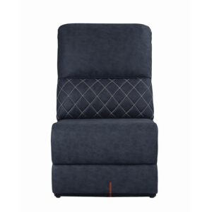 Modern/Contemporary Armless Chair made of Upholstered in Blue color