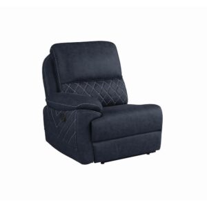 Transitional Laf Recliner made of Upholstered in Blue color
