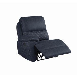 Transitional Laf Recliner made of Upholstered in Blue color