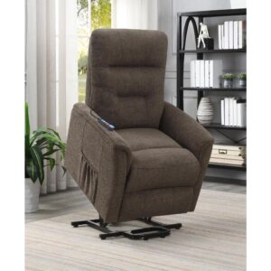 Get on your way for the day and on your feet with this power lift chair. An integrated heat and massage function keeps you feeling your best. A side pocket on each side is available for storing remotes. Meanwhile