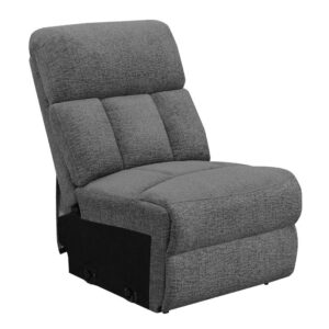 Modern/Contemporary Armless Chair made of Upholstered in Charcoal color