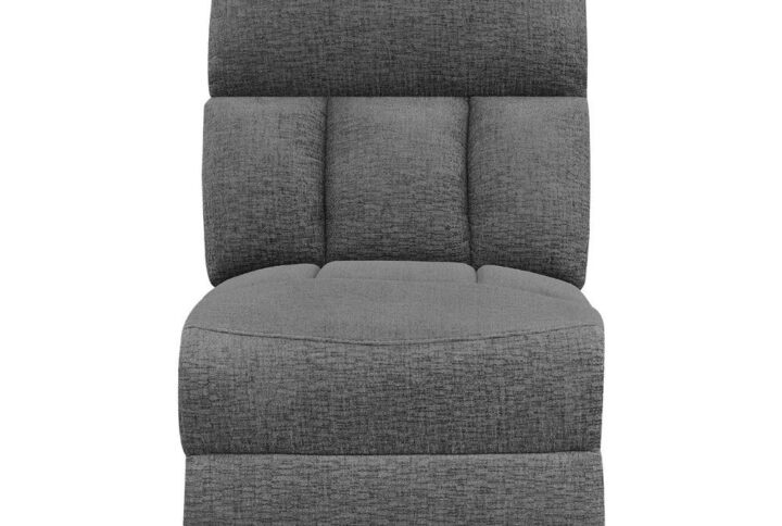 Modern/Contemporary Armless Power Recliner made of Upholstered in Charcoal color