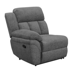 Modern/Contemporary Laf Recliner made of Upholstered in Charcoal color