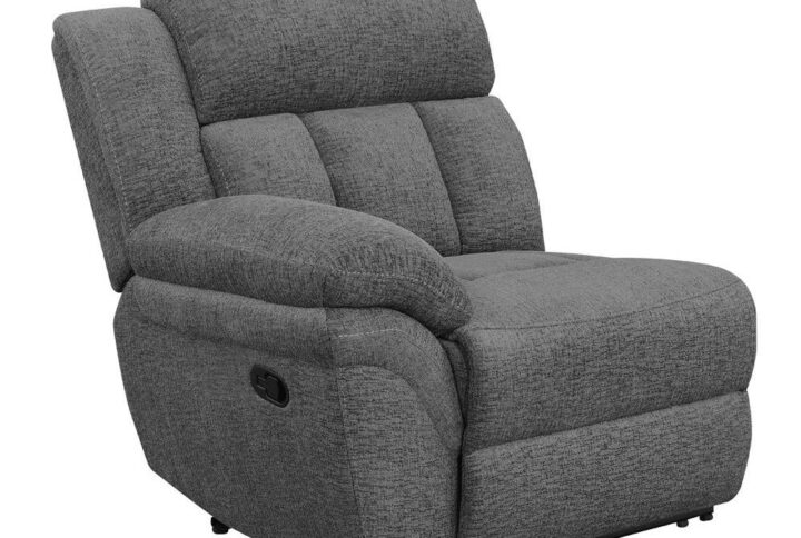 Modern/Contemporary Laf Recliner made of Upholstered in Charcoal color