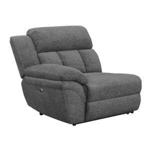 Modern/Contemporary Laf Power Recliner made of Upholstered in Charcoal color