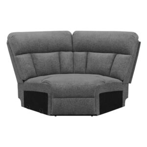 Modern/Contemporary Wedge made of Upholstered in Charcoal color