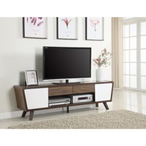 this TV console offers a stylish