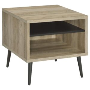 All the best elements of a retro design motif go modern in your updated living space. This wood end table fits beautifully in an easy-living family room or living room