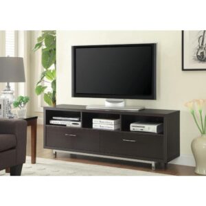 Update your space with glamour and grace. This TV console has a bold