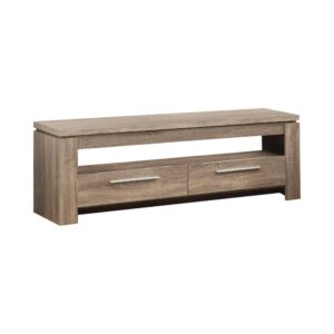 understated style. This chic TV console is expertly crafted with a look of stunning simplicity. A subdued