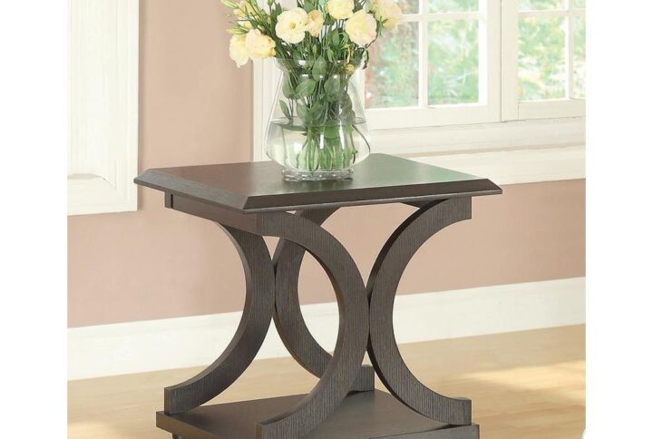 This exquisite end table makes an elegant display for fresh flowers