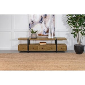 Elevate your entertainment space with this masterfully designed TV stand