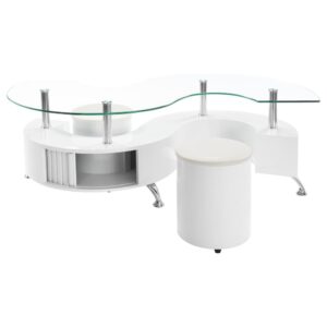 Discover our sleek serpentine-shaped coffee tables