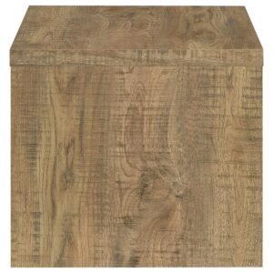 warm mango wood finishing that brings an earthy element to your decor. Realistically rendered roughhewn markings add rugged charm and natural character. The spacious tabletop is perfect flanking a sofa or sectional