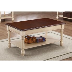 This transitional coffee table adds a hint of elegance to any living room. Its handsome