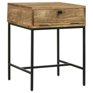 Accent your living space with the natural charm and easy storage of a square end table. Designed with a mixed media look