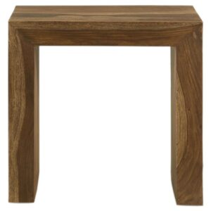 with thick trim that adds substance to the overall look and feel of this end table. leave it open for refreshments and allow the beauty of the wood to shine