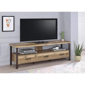 This impressive wood TV console is the perfect place for your TV to watch the big game or latest streaming movie release. At just under six feet wide