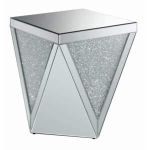 modern luxury. This contemporary end table adds a touch of sparkle to any living space. Its bold