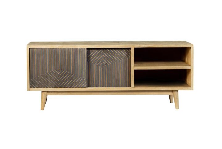 This TV console made from mango wood will make you do the tango with its attractive design. With mid-century modern flair