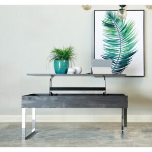 Reinvent your living room with the addition of this dark charcoal coffee table. The lift-top storage sets this piece apart from other coffee tables
