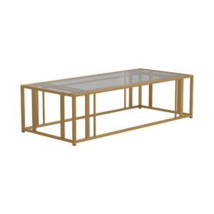 Create a well-styled living room that brims with modern appeal. This contemporary coffee table flaunts a unique design that stands out in any space. The base is beautifully crafted with crisp