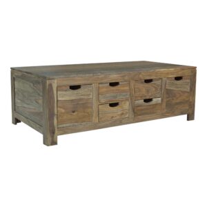 wooden coffee table. This stunning piece is handcrafted with sheesham wood in a warm