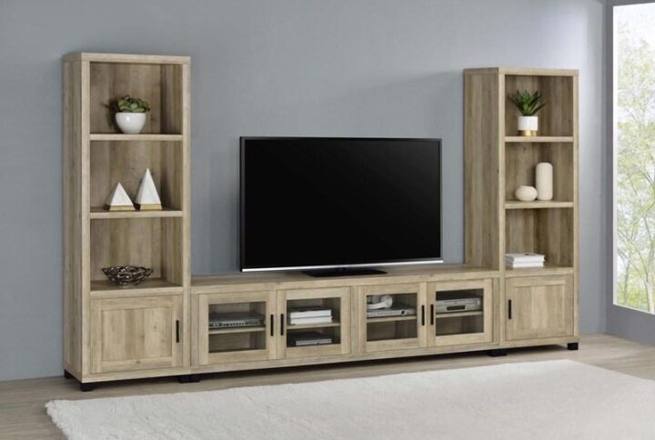 Elevate your living area with our rustic urban TV stand