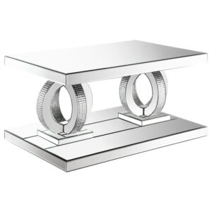 glam coffee table at the center of a seating area. Created with a rectangular shape