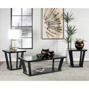 Create an ultra-modern feel with this set of three occasional tables