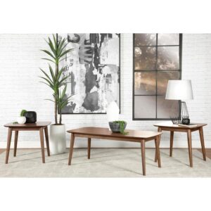 Create a subtle vintage flair with this mid-century modern three-piece occasional set