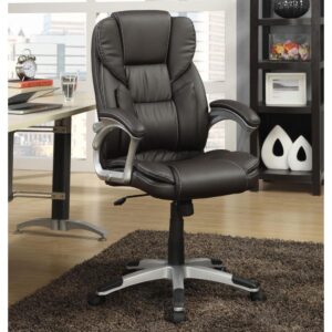 Delight in the plush padding of this elegant office chair. Perfect for a home or business office