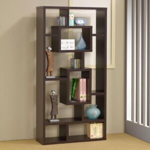 Elevate a den or home office with clean lines and a contemporary design. The sharp