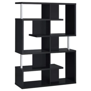 providing plenty of space for storage. Choose a black finish for a more subdued look