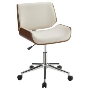 this office chair is a perfect blend of mid-century and modern styling. Tasteful elegance follows a clean