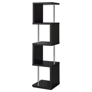 artistic look. This four-tier bookcase is a great option for a compact space. Enjoy a modular